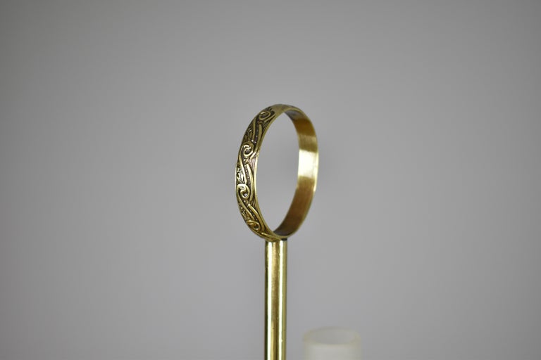 Lampe de table Art déco italienne en laiton double avec poignée, années 1940
