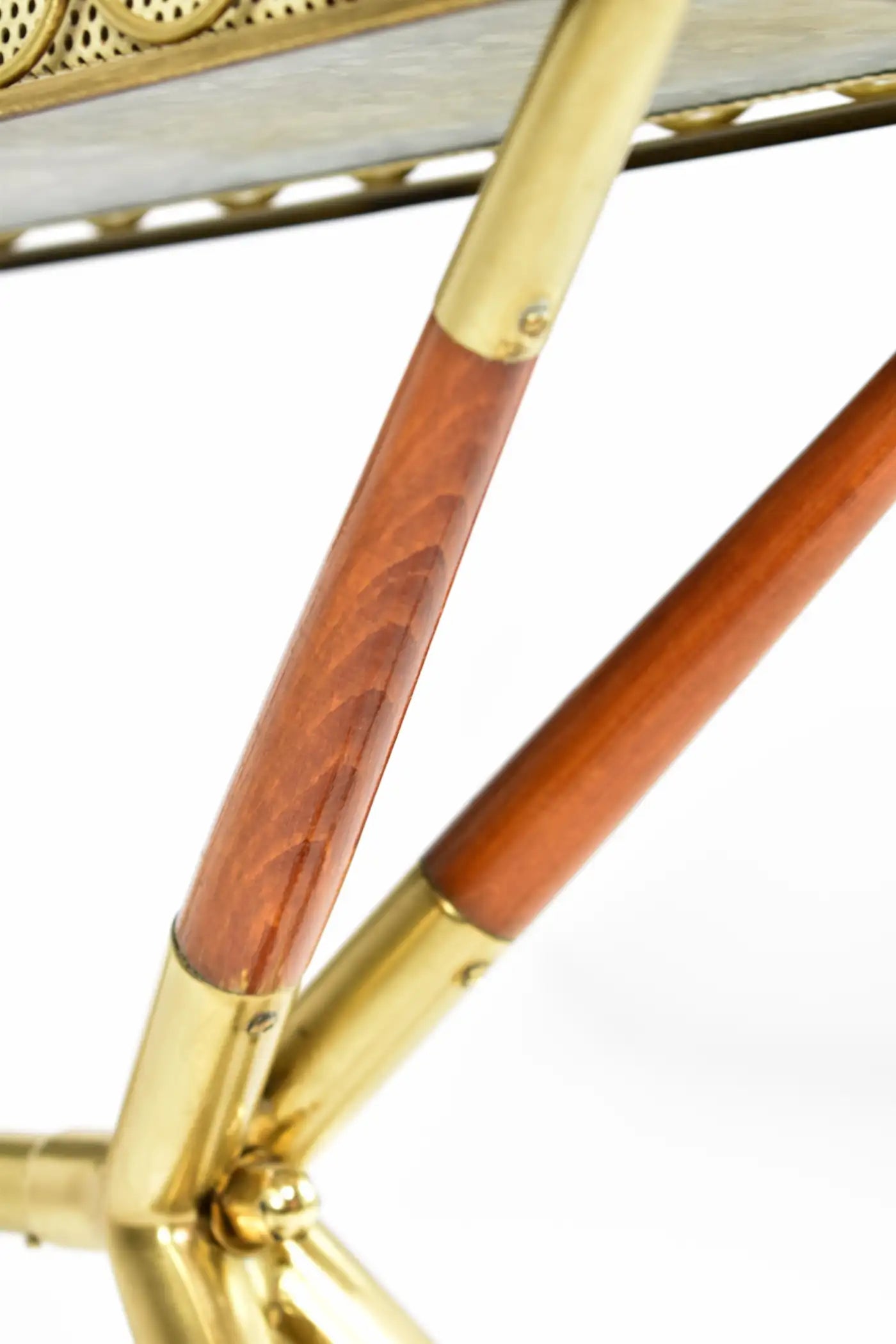 1950s Italian Brass & Teak Jardinière Attributed to Cesare Lacca