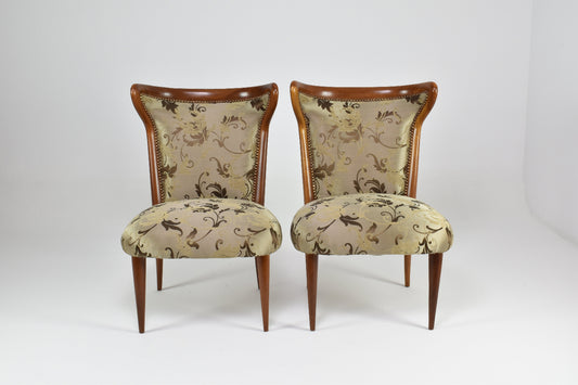 1950s Italian Mid-Century Modern Wooden Armchairs, 1950s