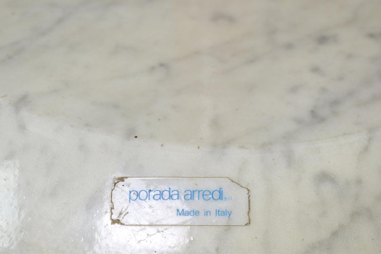 1980s Italian Marble and Metal Rolling Cart by Porada Arredi
