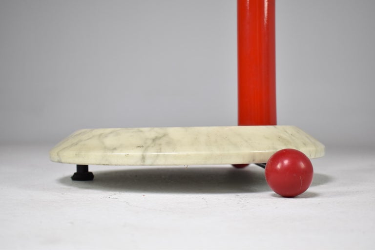 1980s Italian Marble and Metal Rolling Cart by Porada Arredi
