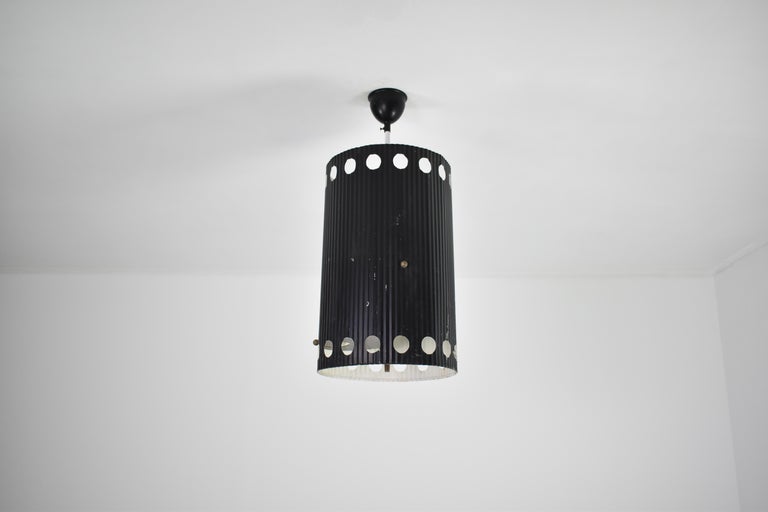 Original Mathieu Matégot "Java" Pendant in Black Lacquer, 1950s