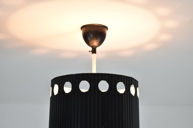 Original Mathieu Matégot "Java" Pendant in Black Lacquer, 1950s