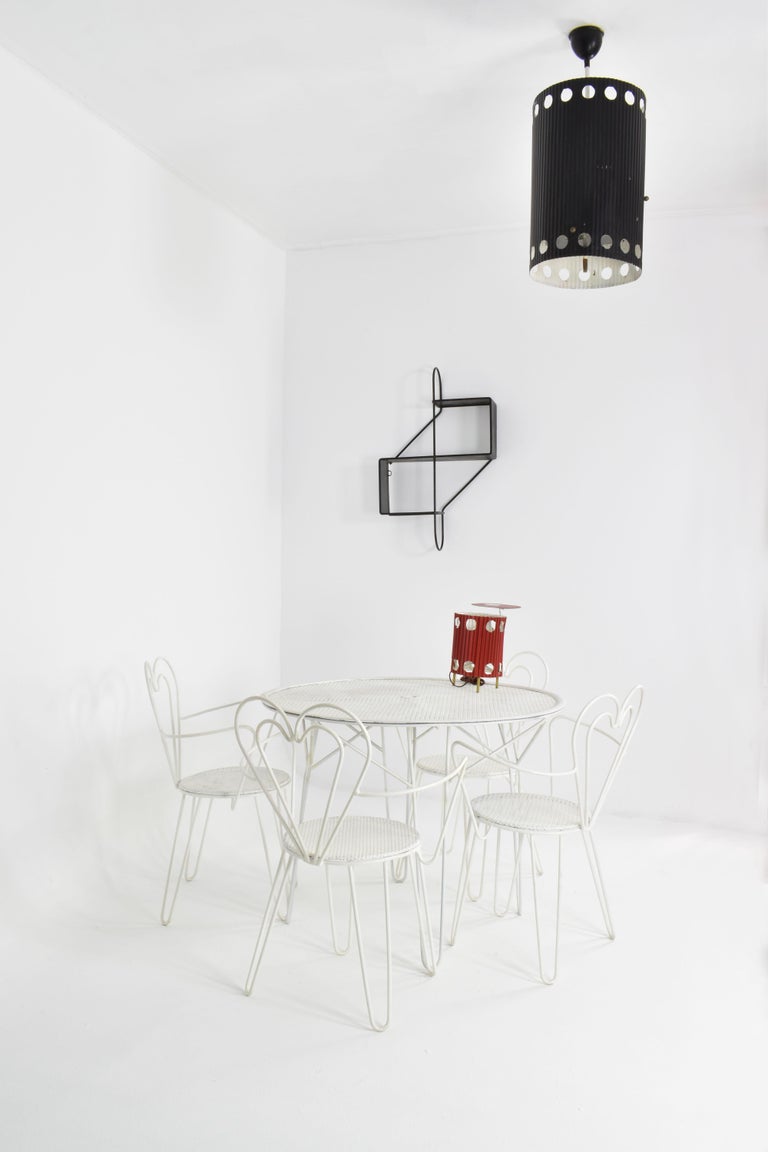 Original Mathieu Matégot "Java" Pendant in Black Lacquer, 1950s