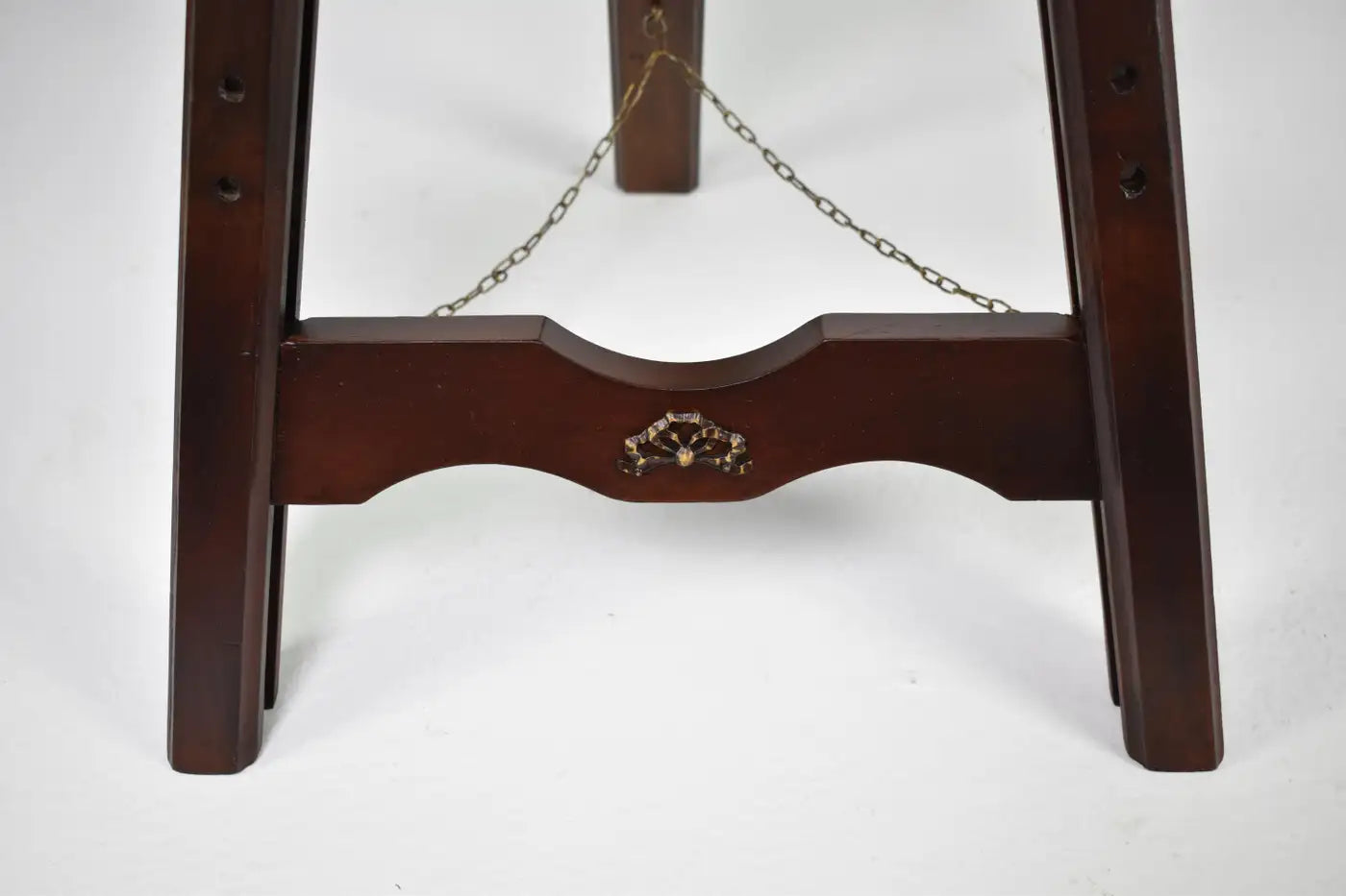 Chevalet de table pliant italien des années 1970 en bois et laiton