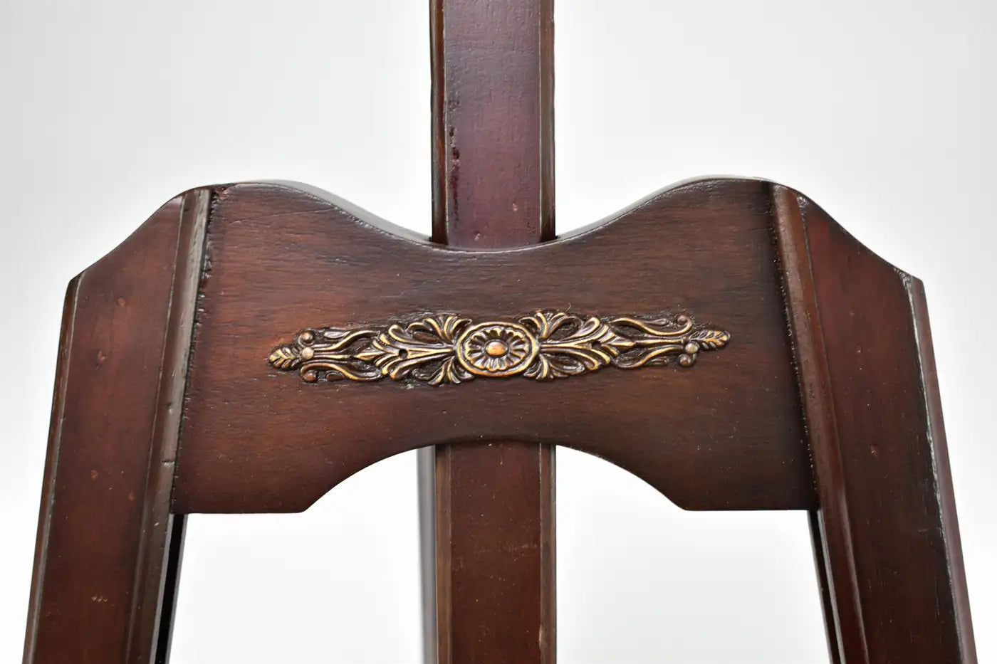 Chevalet de table pliant italien des années 1970 en bois et laiton