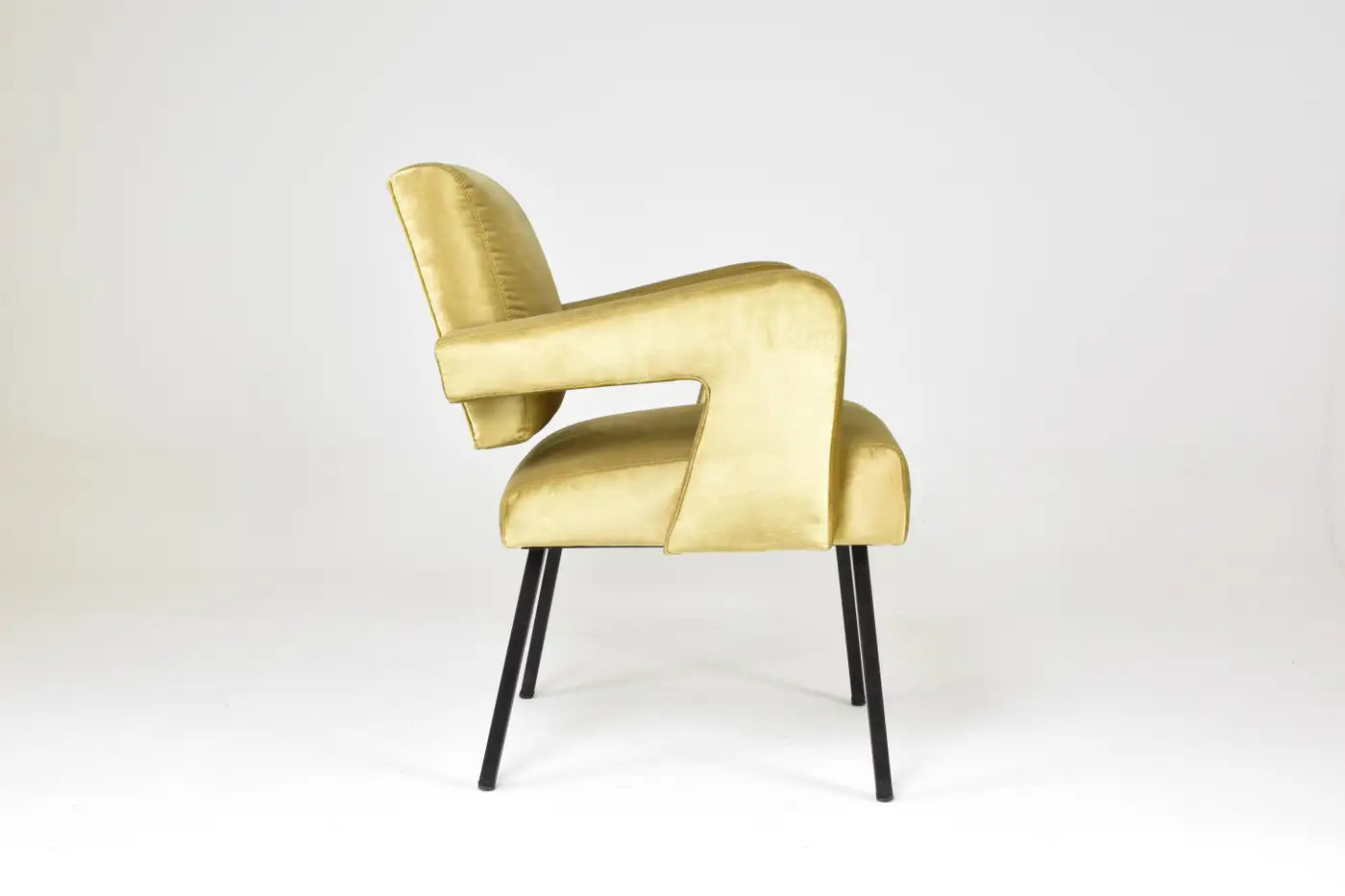 Jacques Adnet French Presidential Velvet Armchair, 1950s
