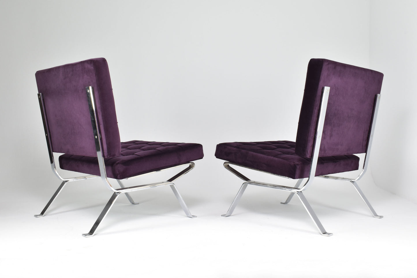 Pair of Italian Mid-Century Dione Gastone Rinaldi Lounge Chairs, 1950's