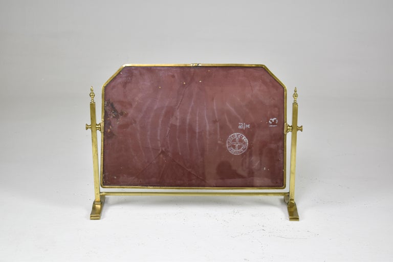 Miroir de table à cadre réglable en laiton français des années 1930