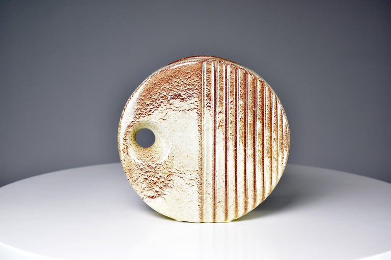 Paire de vases en céramique texturée italienne des années 1970 par Giovanni Bertoncello