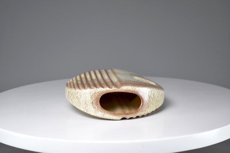 Paire de vases en céramique texturée italienne des années 1970 par Giovanni Bertoncello