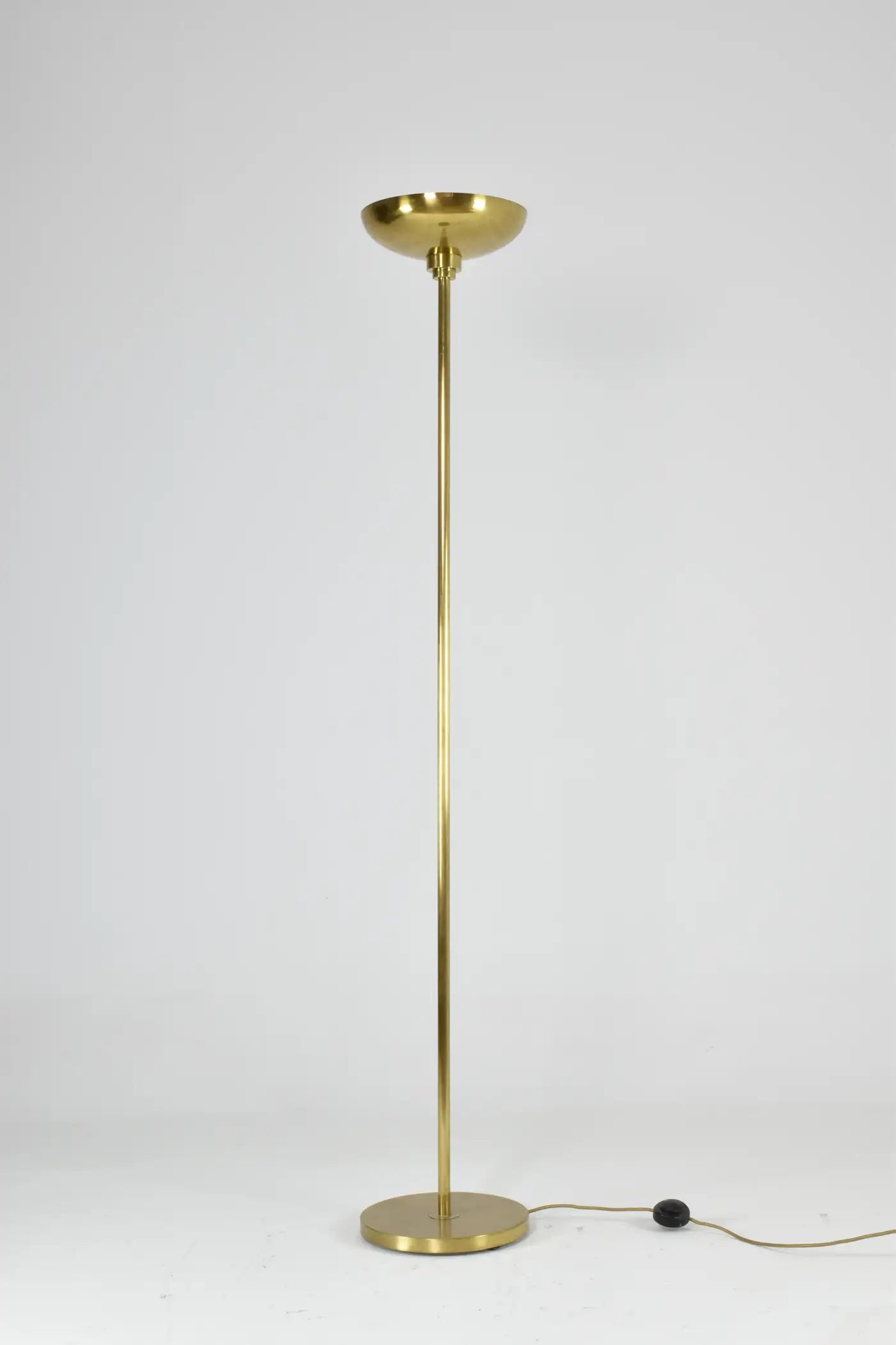French Vintage Brass Uplight Floor Lamp — 1970s