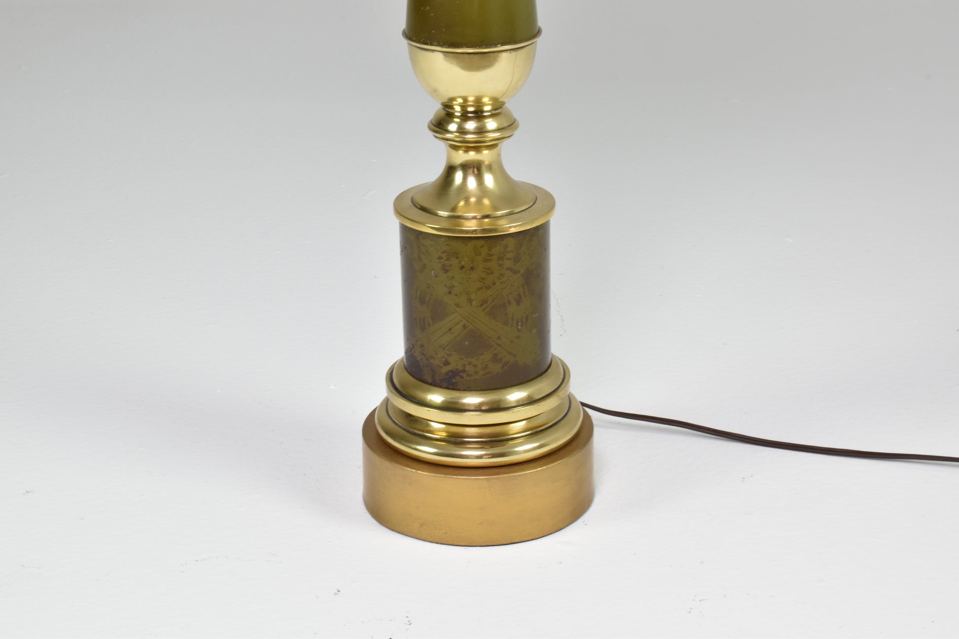 French Art Nouveau Brass & Copper Table Lamp, 1910-20s
