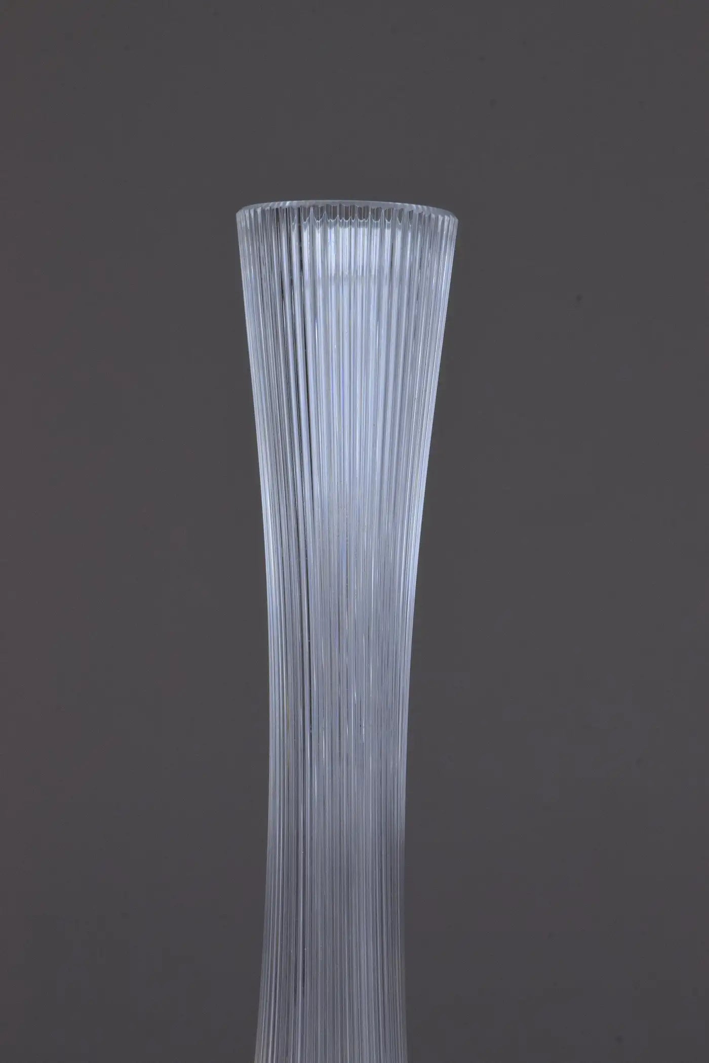 French Clear Glass Vase by Daum, France, 1970s