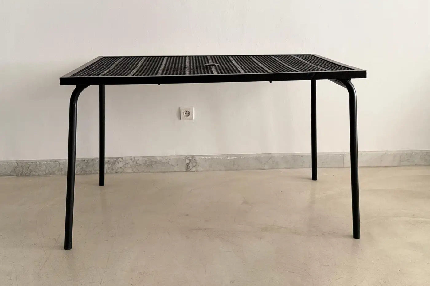 French Perforated Steel Garden Table by Rene Malaval, 1950s–1979s