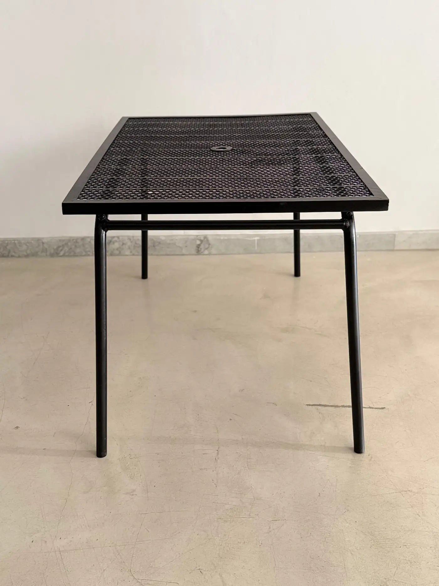 French Perforated Steel Garden Table by Rene Malaval, 1950s–1979s