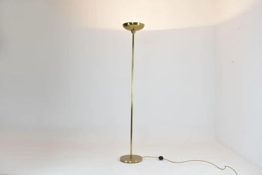 French Vintage Brass Uplight Floor Lamp — 1970s