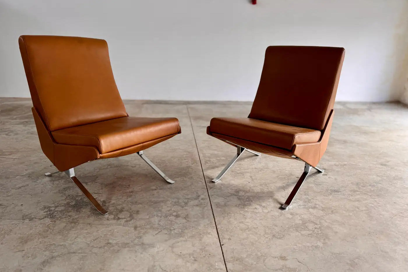 Troika Pair of Lounge Chairs Model by Pierre Guariche and Paul Geoffroy for Airborne