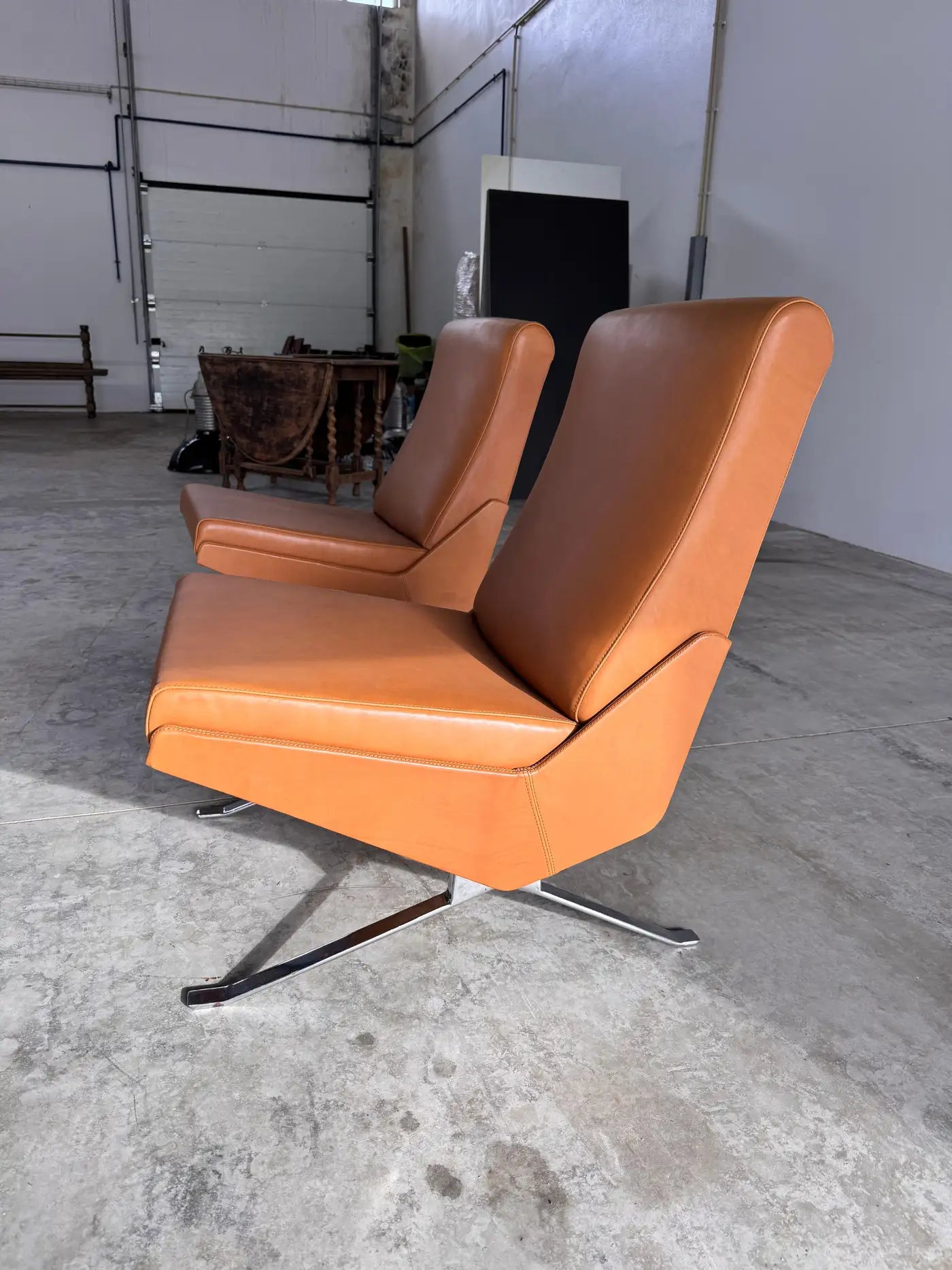 Troika Pair of Lounge Chairs Model by Pierre Guariche and Paul Geoffroy for Airborne