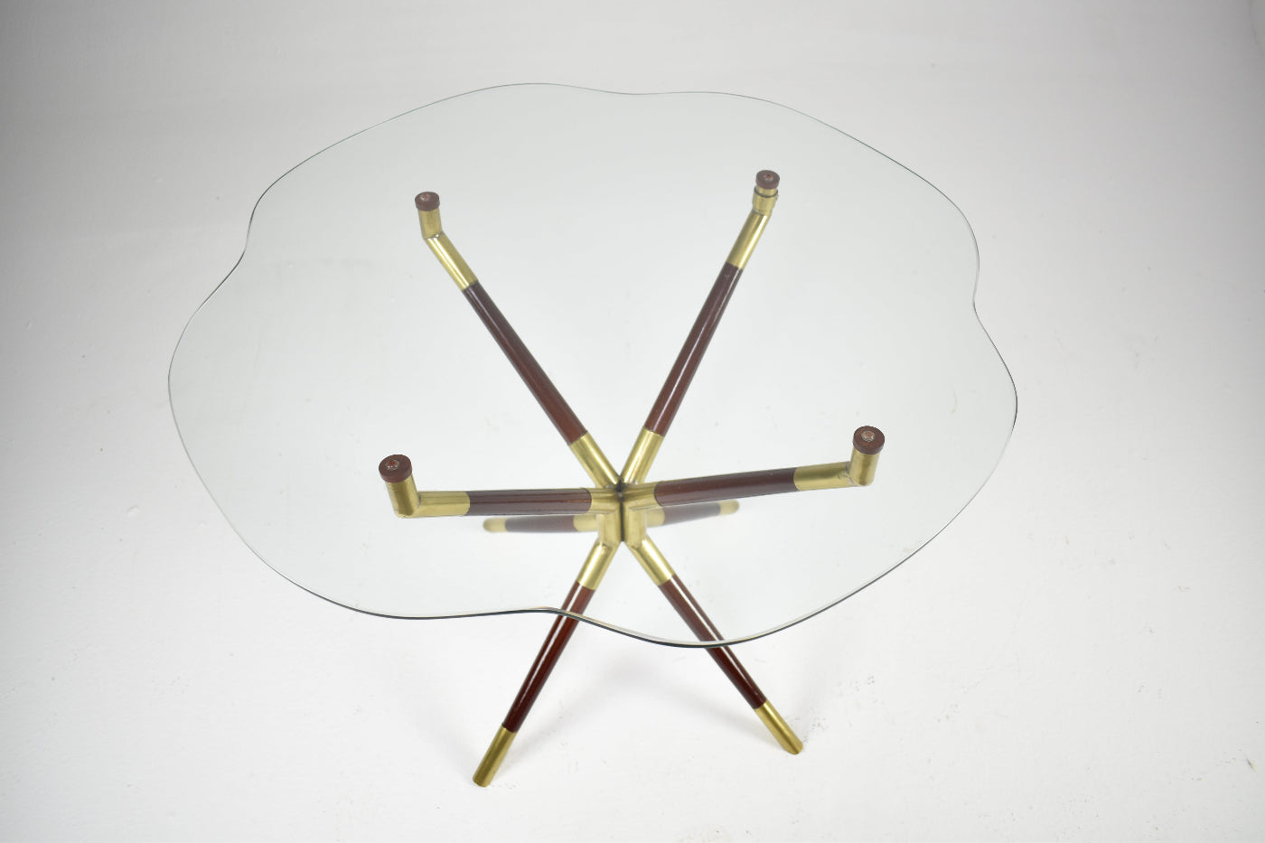 Italian Glass & Brass Coffee Table by Cesare Lacca, 1958