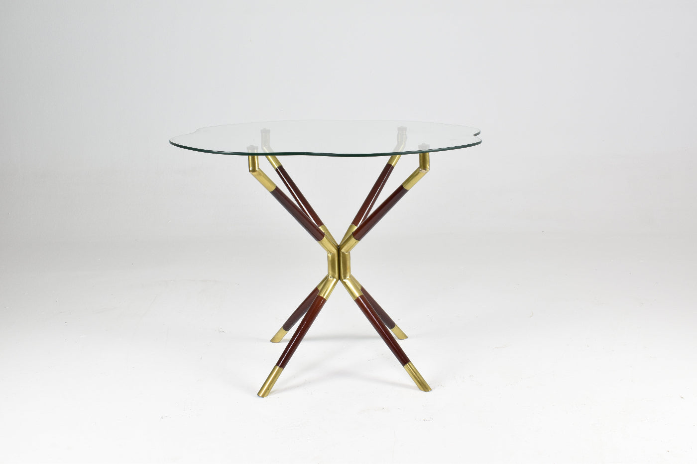 Italian Glass & Brass Coffee Table by Cesare Lacca, 1958