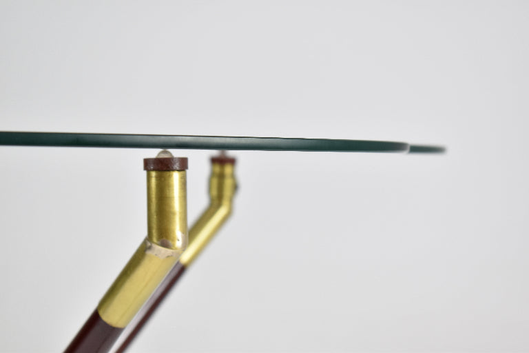 Italian Glass & Brass Coffee Table by Cesare Lacca, 1958