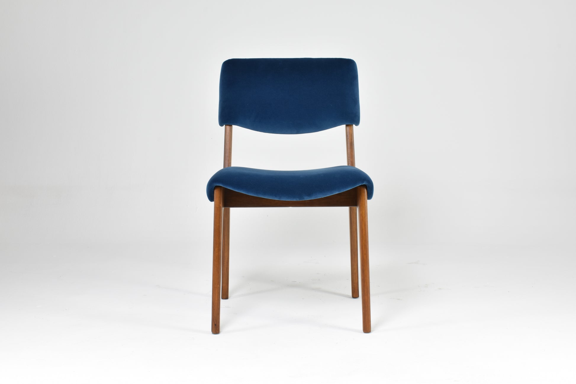 Italian Ico Parisi Wooden Dining Chairs, Set of Four, 1950s-60s