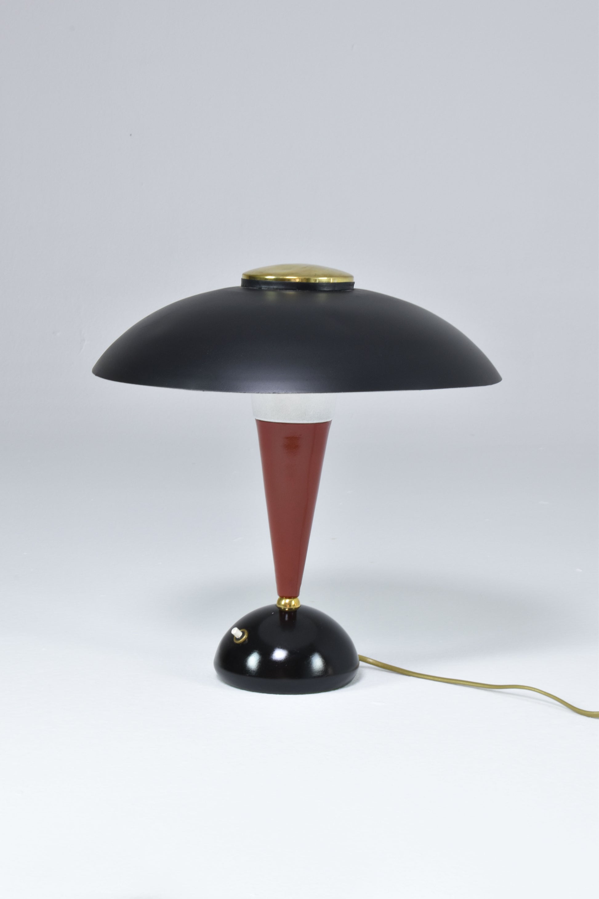 Italian Metal Art Deco Table Lamp, 1960s