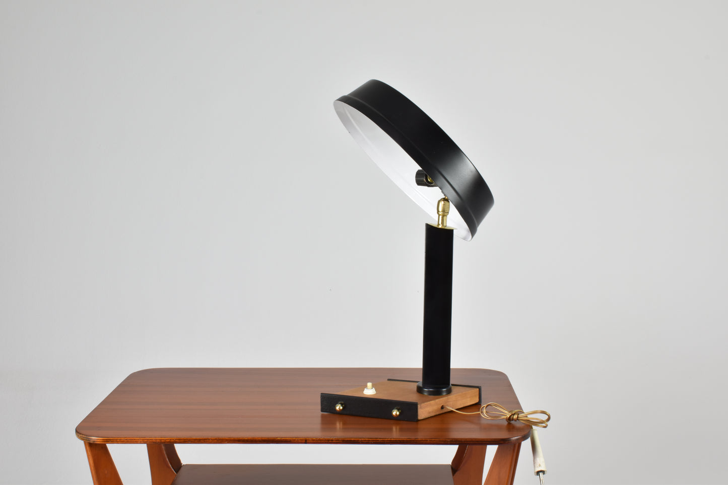 Italian Metal Table Lamp Attributed to Oscar Torlasco, 1950s