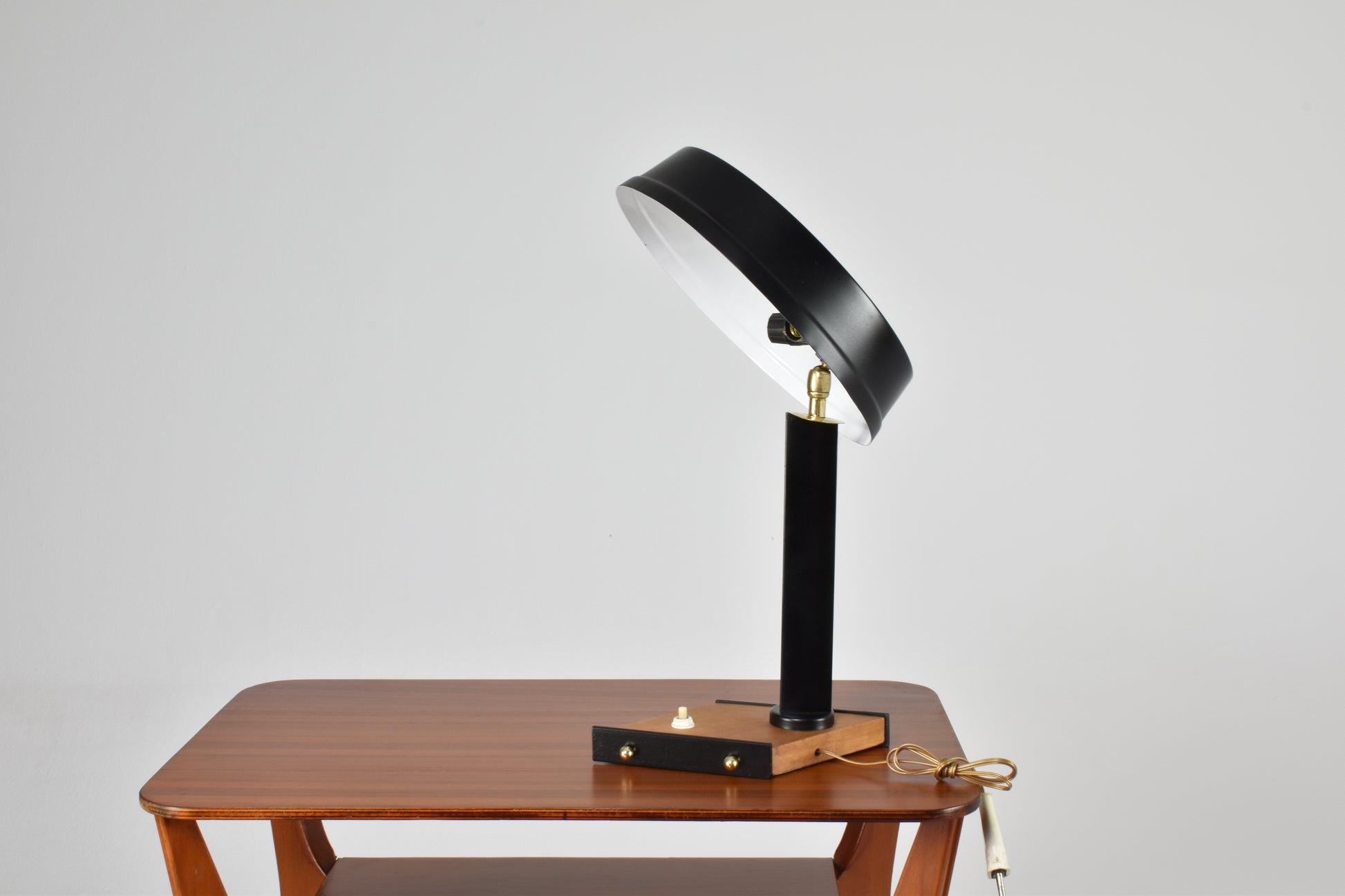 Italian Metal Table Lamp Attributed to Oscar Torlasco, 1950s