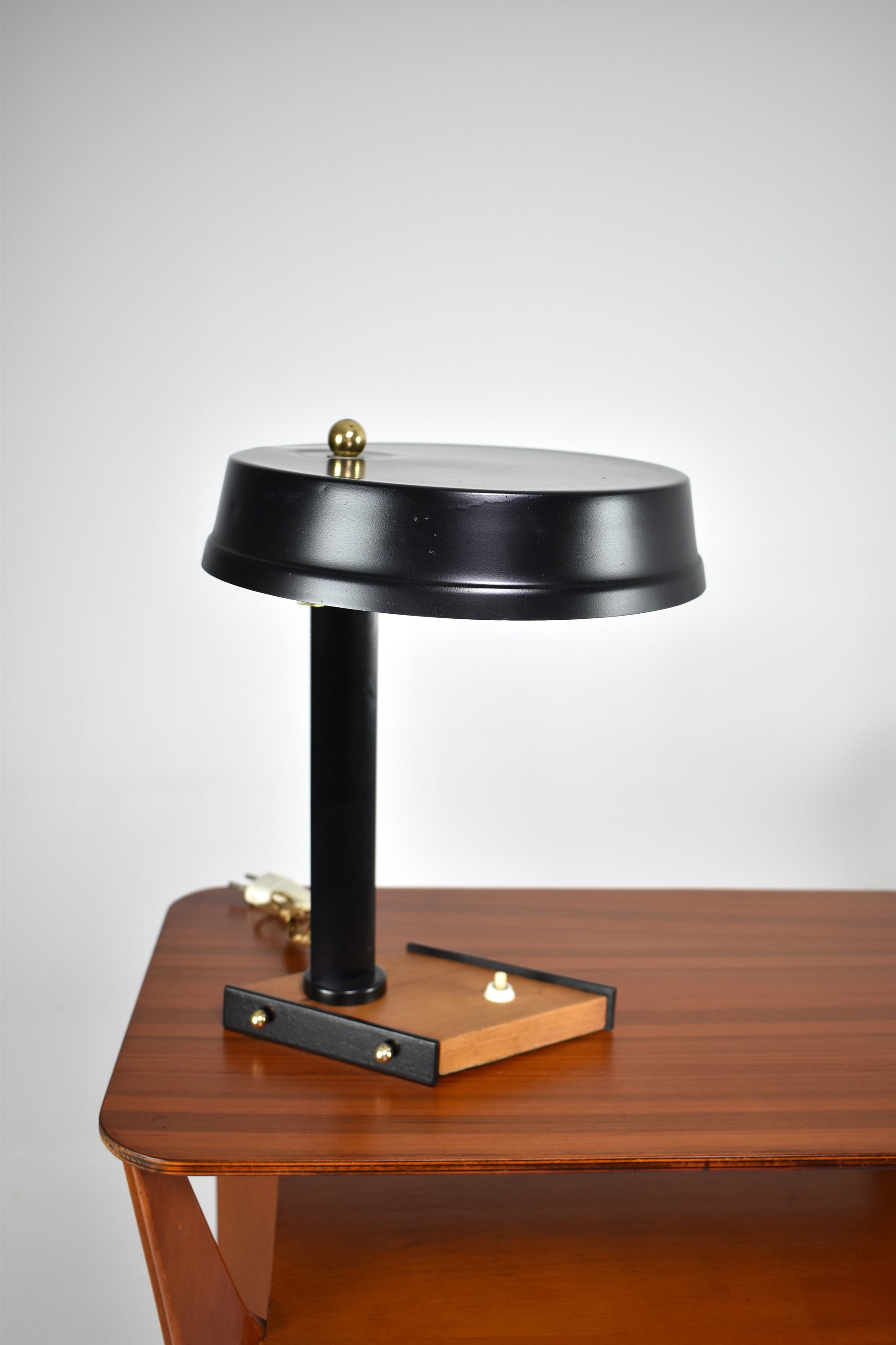 Italian Metal Table Lamp Attributed to Oscar Torlasco, 1950s