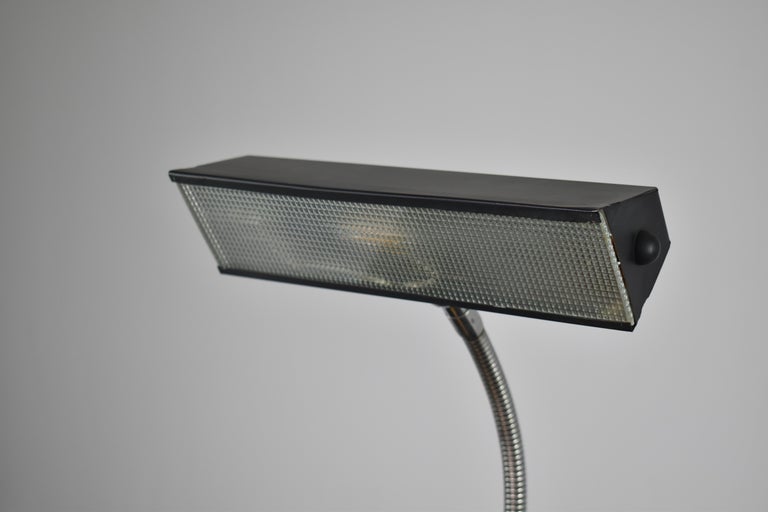 Italian Metal and Brass Table Lamp, 1950s