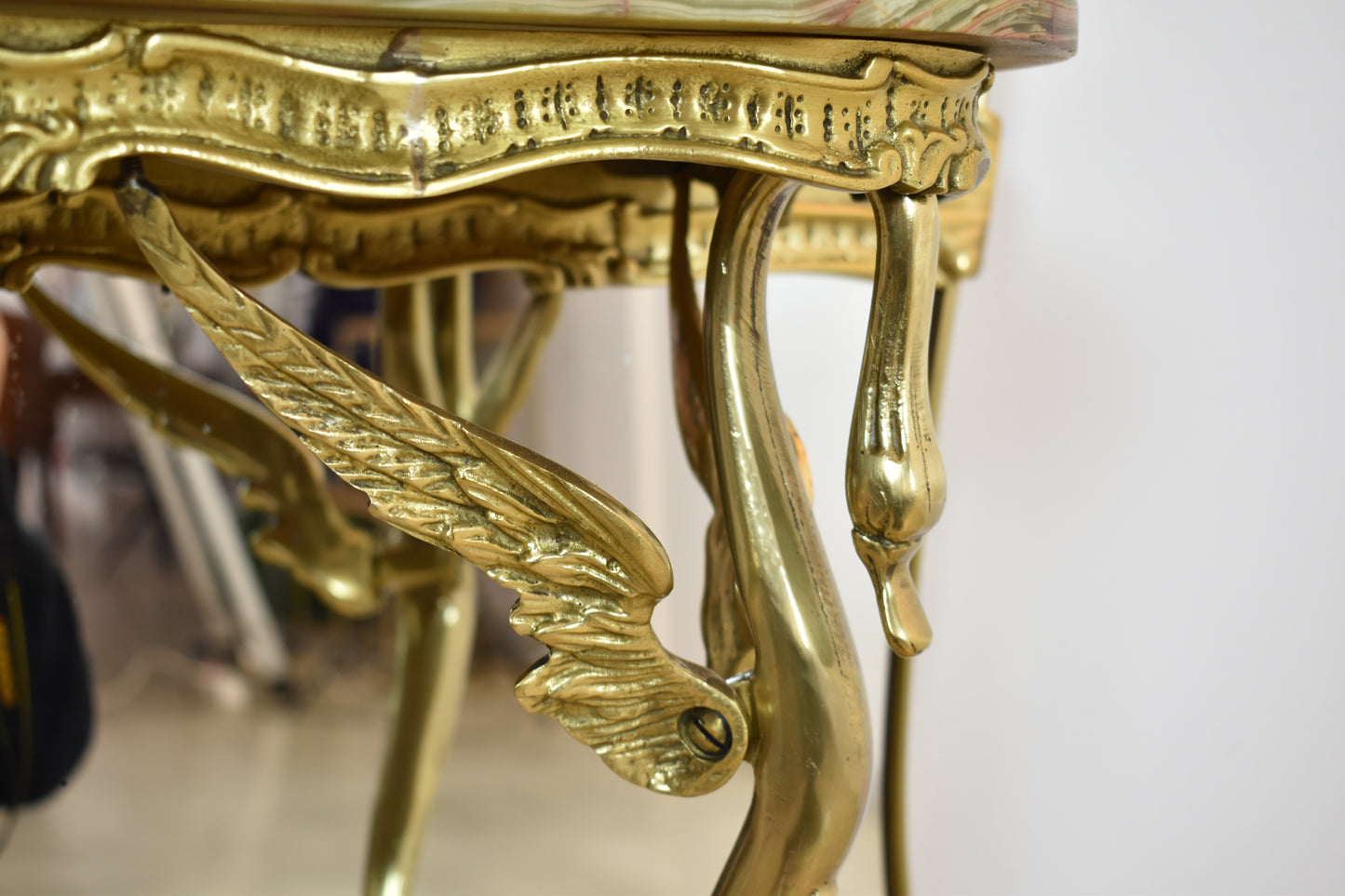 Italian Mirrored Console in Style of Hollywood Regency, 1950s