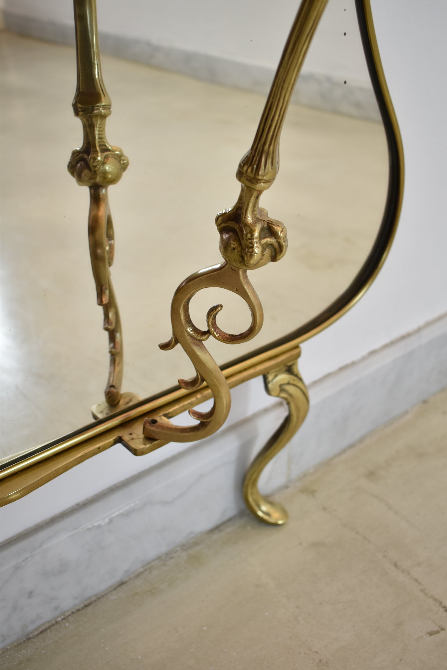 Italian Mirrored Console in Style of Hollywood Regency, 1950s