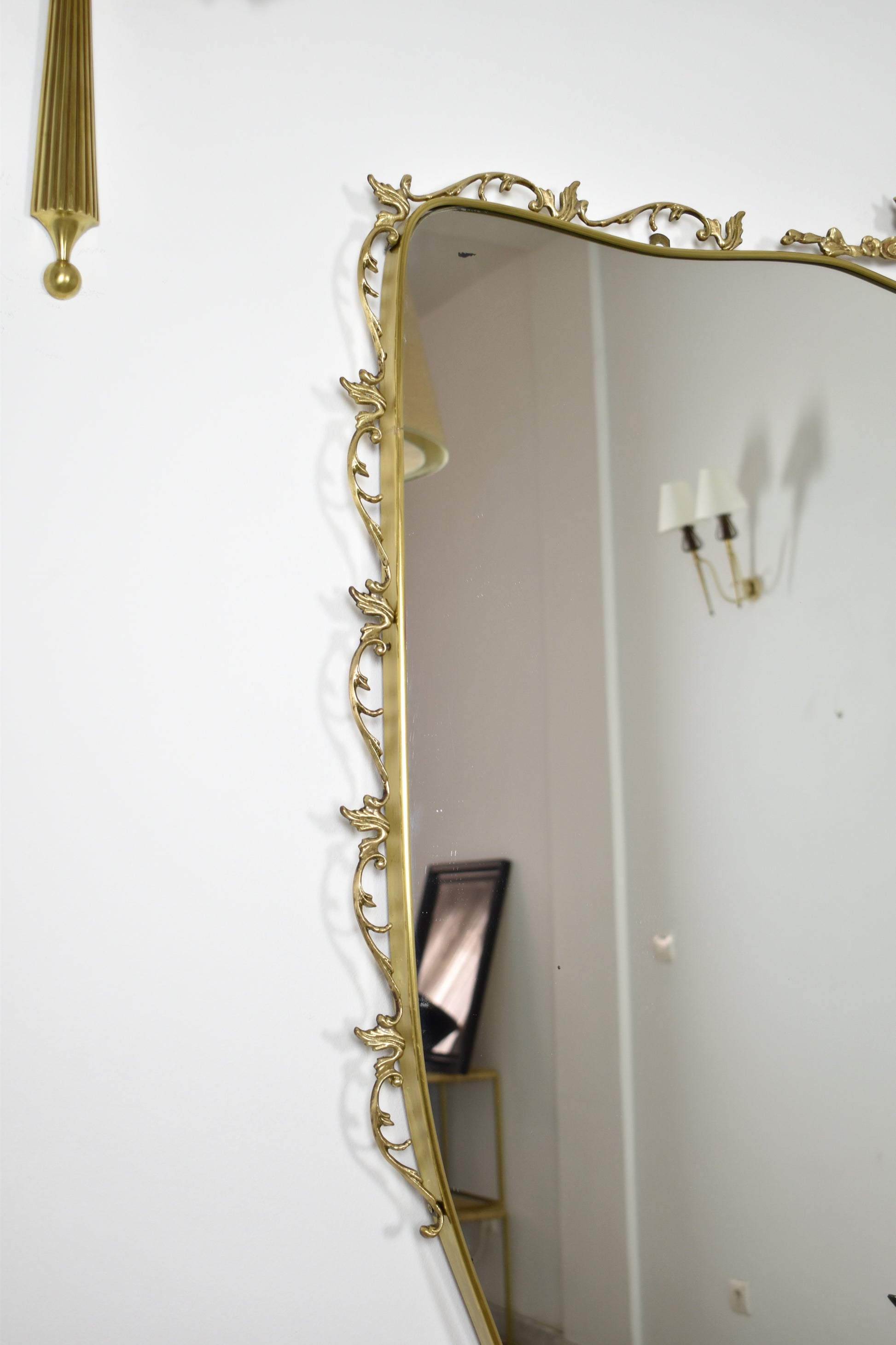 Italian Mirrored Console in Style of Hollywood Regency, 1950s