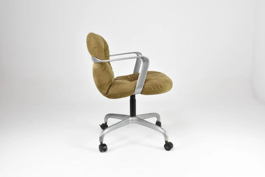 1950s Morrison Hannah velvet office chair for Knoll