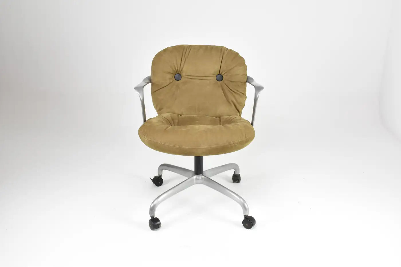 Mid-Century Hannah Morrison for Knoll Velvet Office Chair, 1950s