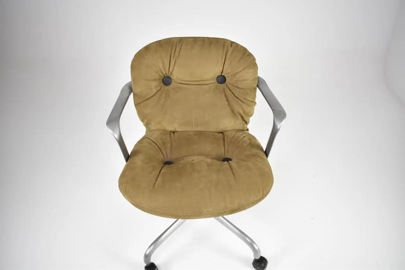Mid-Century Hannah Morrison for Knoll Velvet Office Chair, 1950s