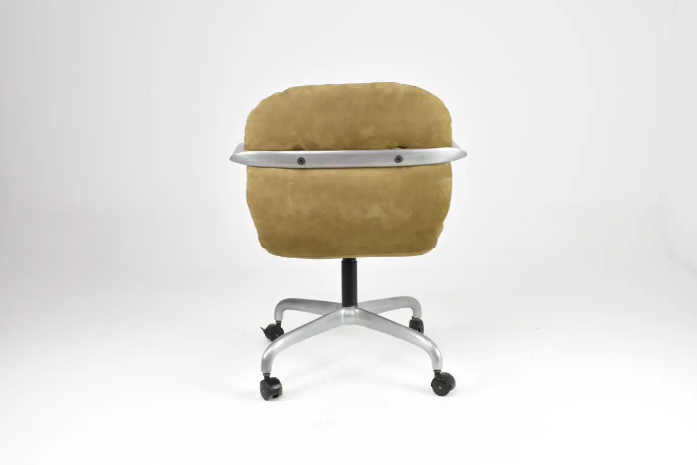 Mid-Century Hannah Morrison for Knoll Velvet Office Chair, 1950s