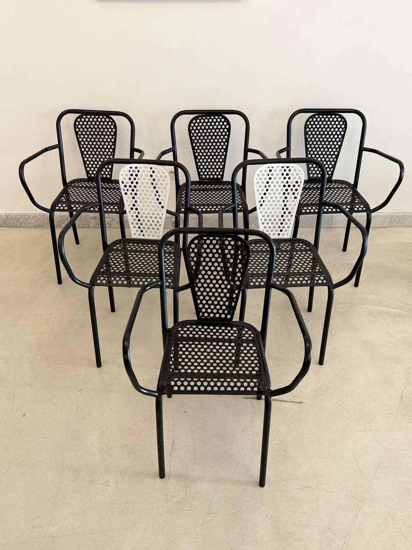 René Malaval Vintage Set of 6 Garden Chairs, circa 1955