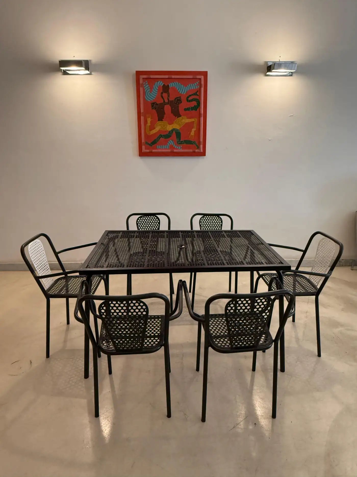 René Malaval Vintage Set of 6 Garden Chairs, circa 1955