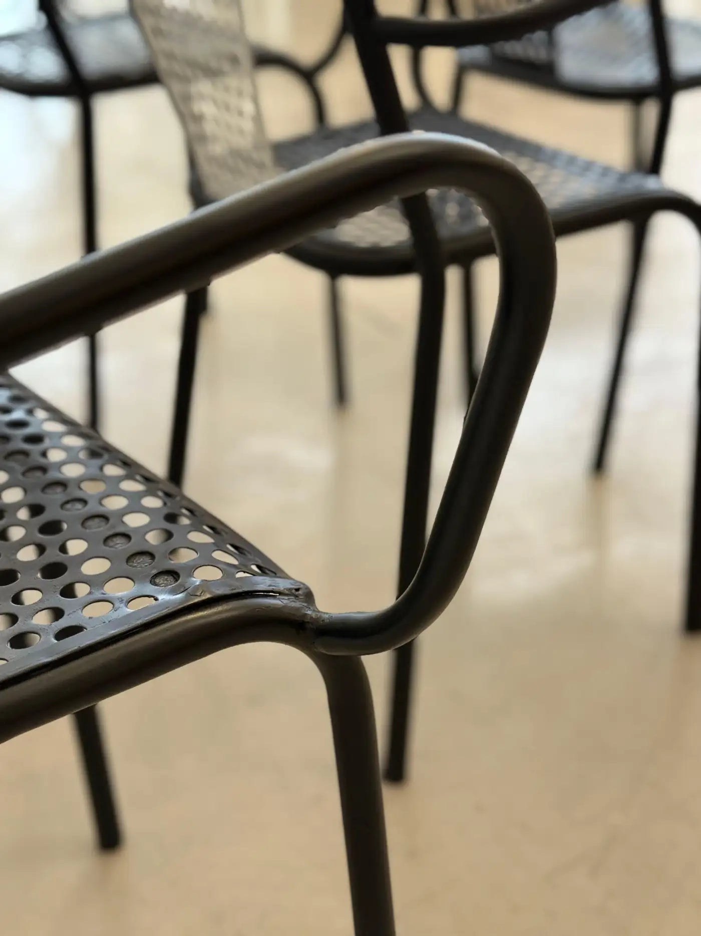 René Malaval Vintage Set of 6 Garden Chairs, circa 1955