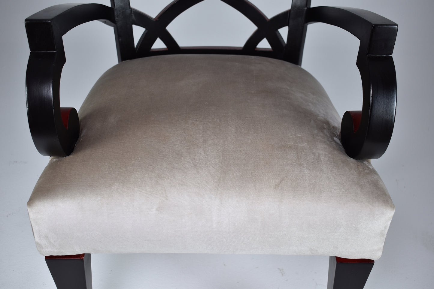 Set of 4 Restored Italian Dining Armchairs with Game Table, 1960s