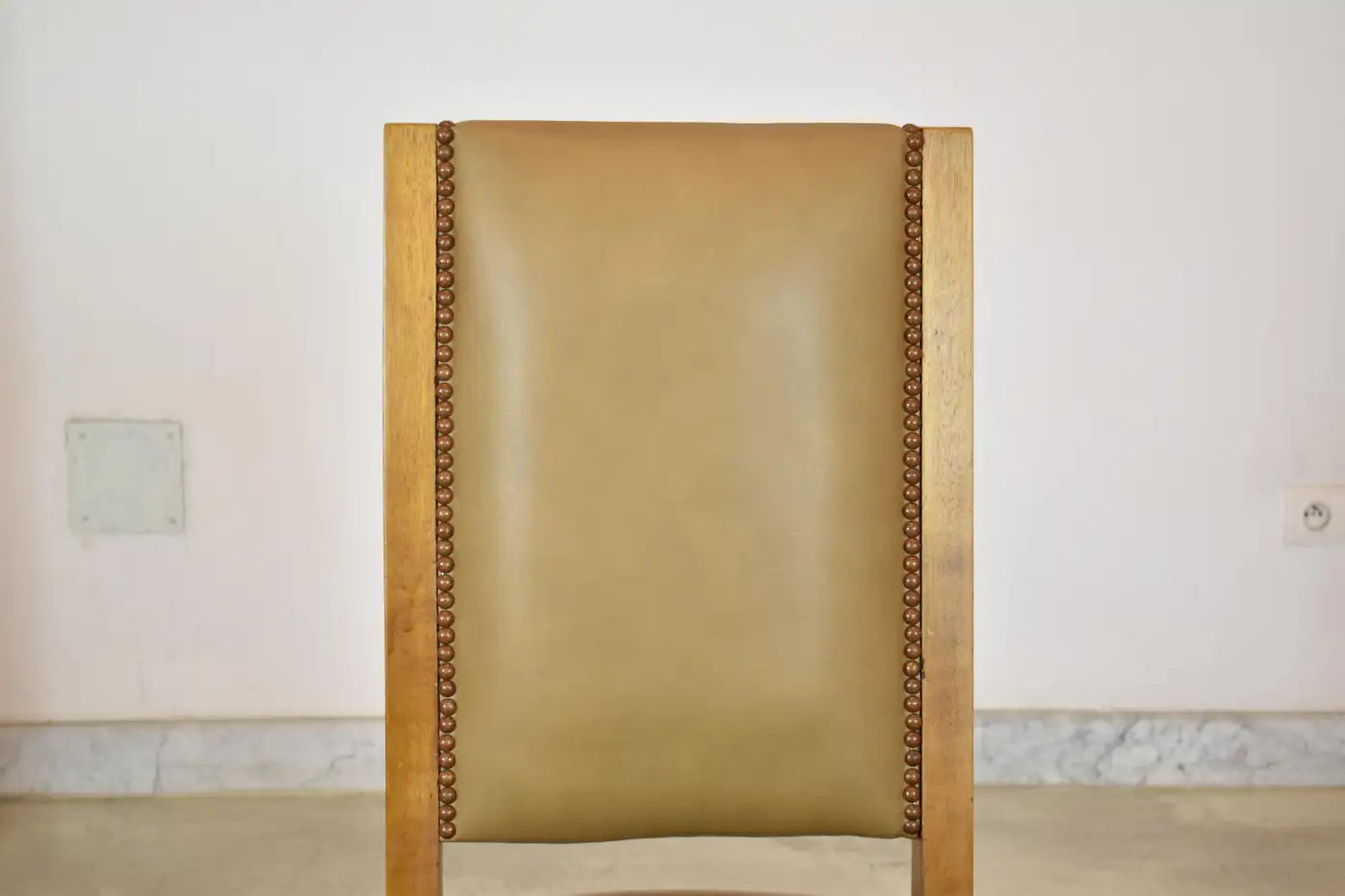 Set of 8 Walnut & Leather Dining Chairs by André Sornay, France 1930s