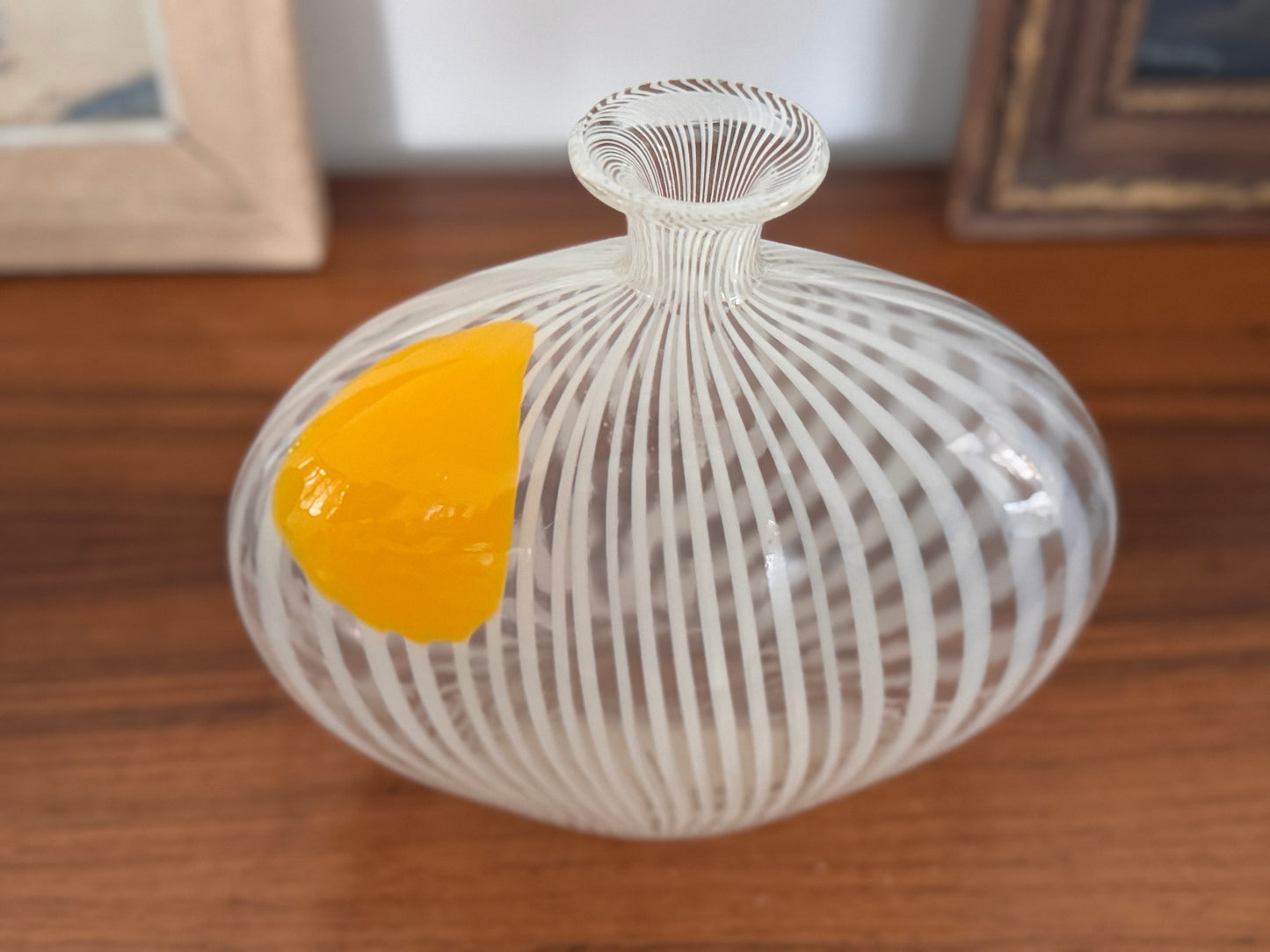1950s–60s Murano Filigrana “Pillow” Vase, attributed to Dino Martens