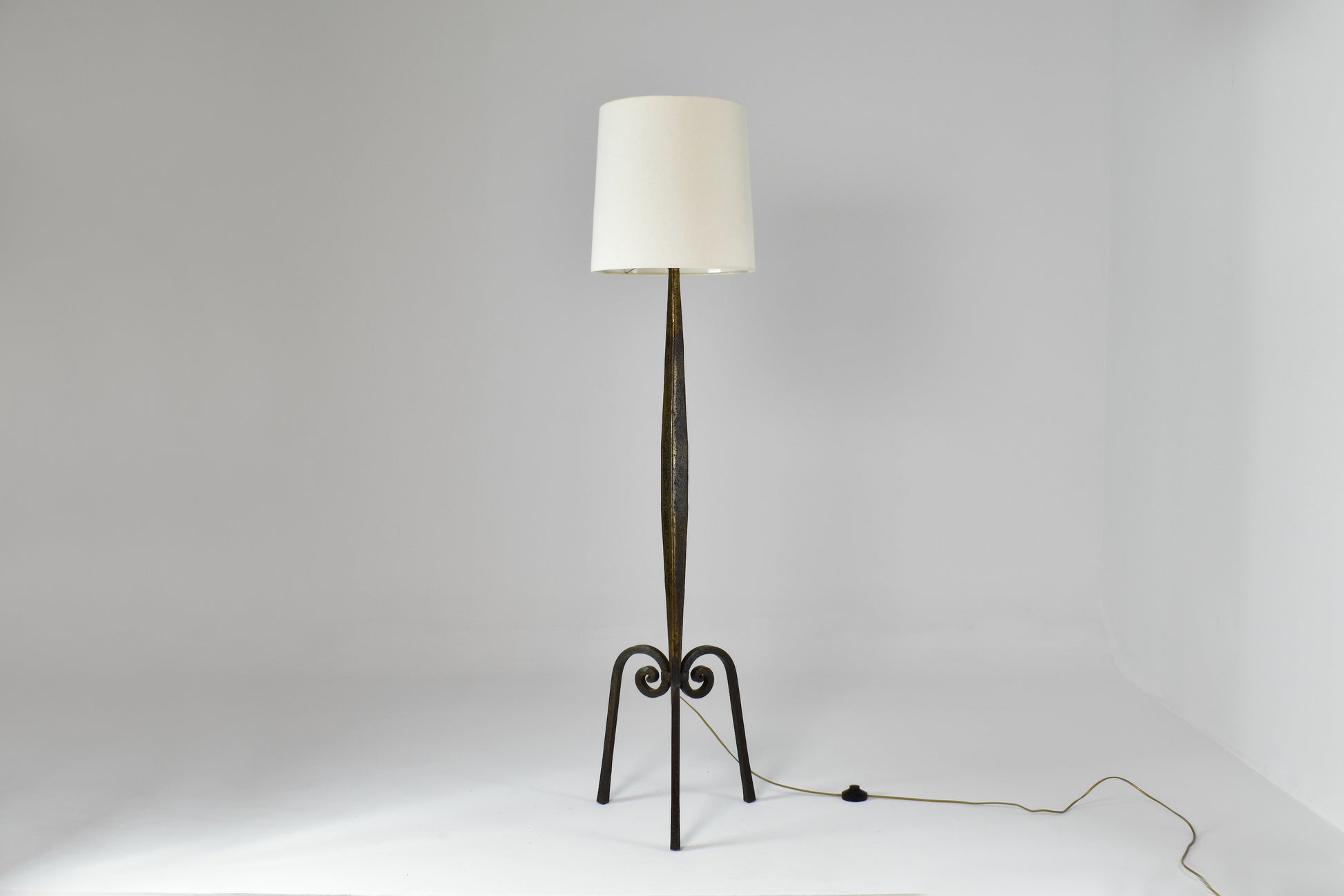 1940's French Wrought Iron Floor Lamp - Spirit Gallery
