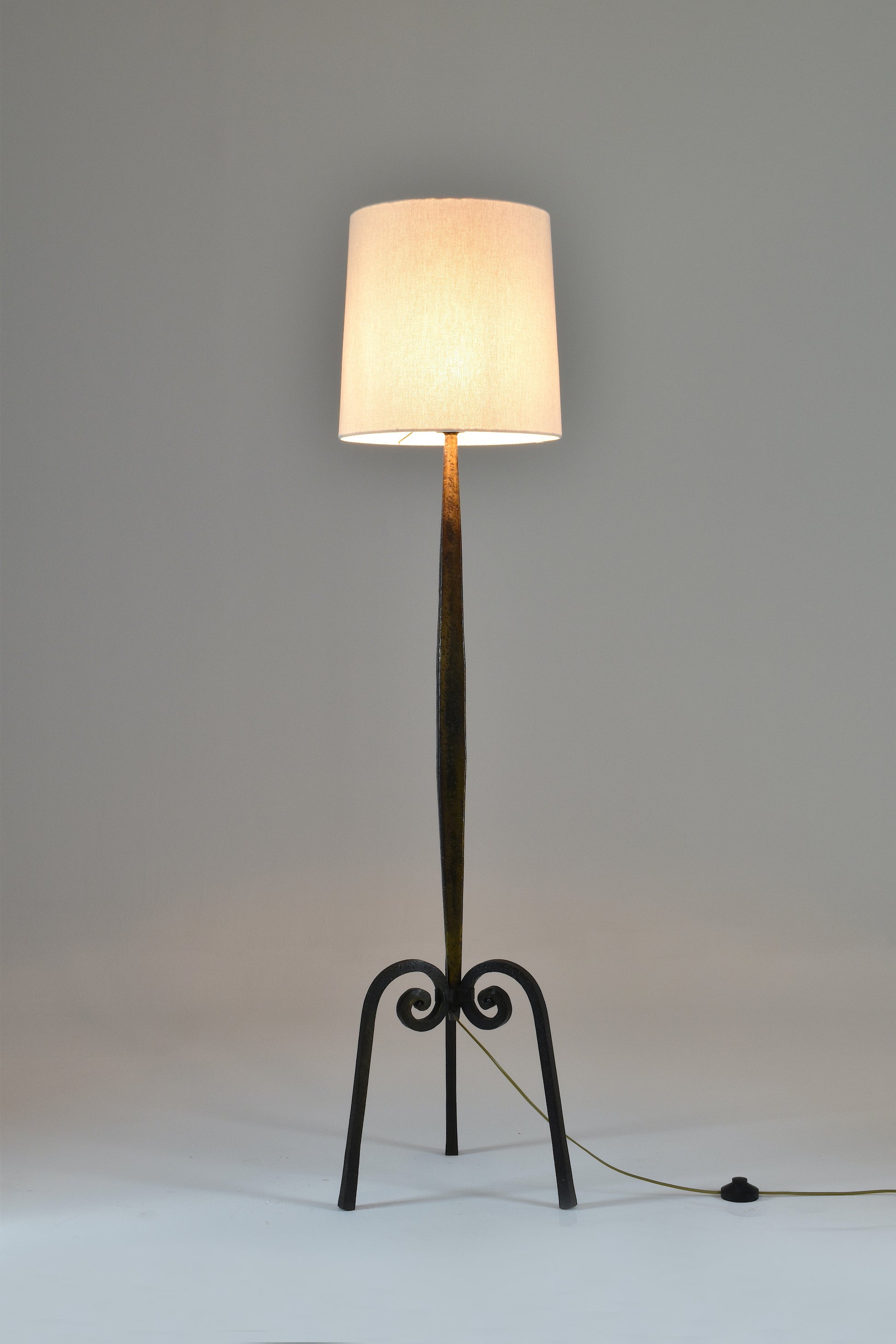 1940's French Wrought Iron Floor Lamp - Spirit Gallery