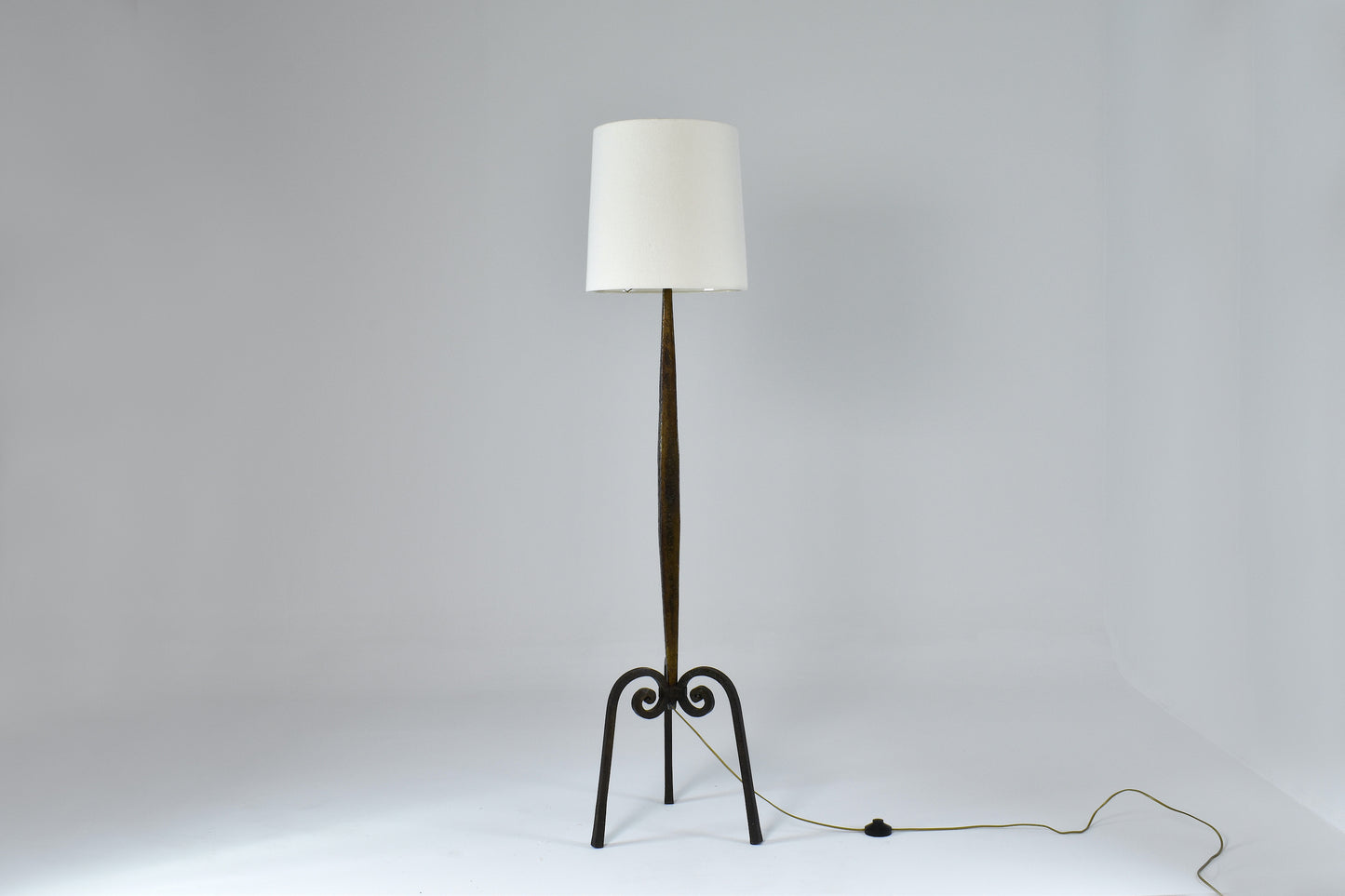1940's French Wrought Iron Floor Lamp - Spirit Gallery
