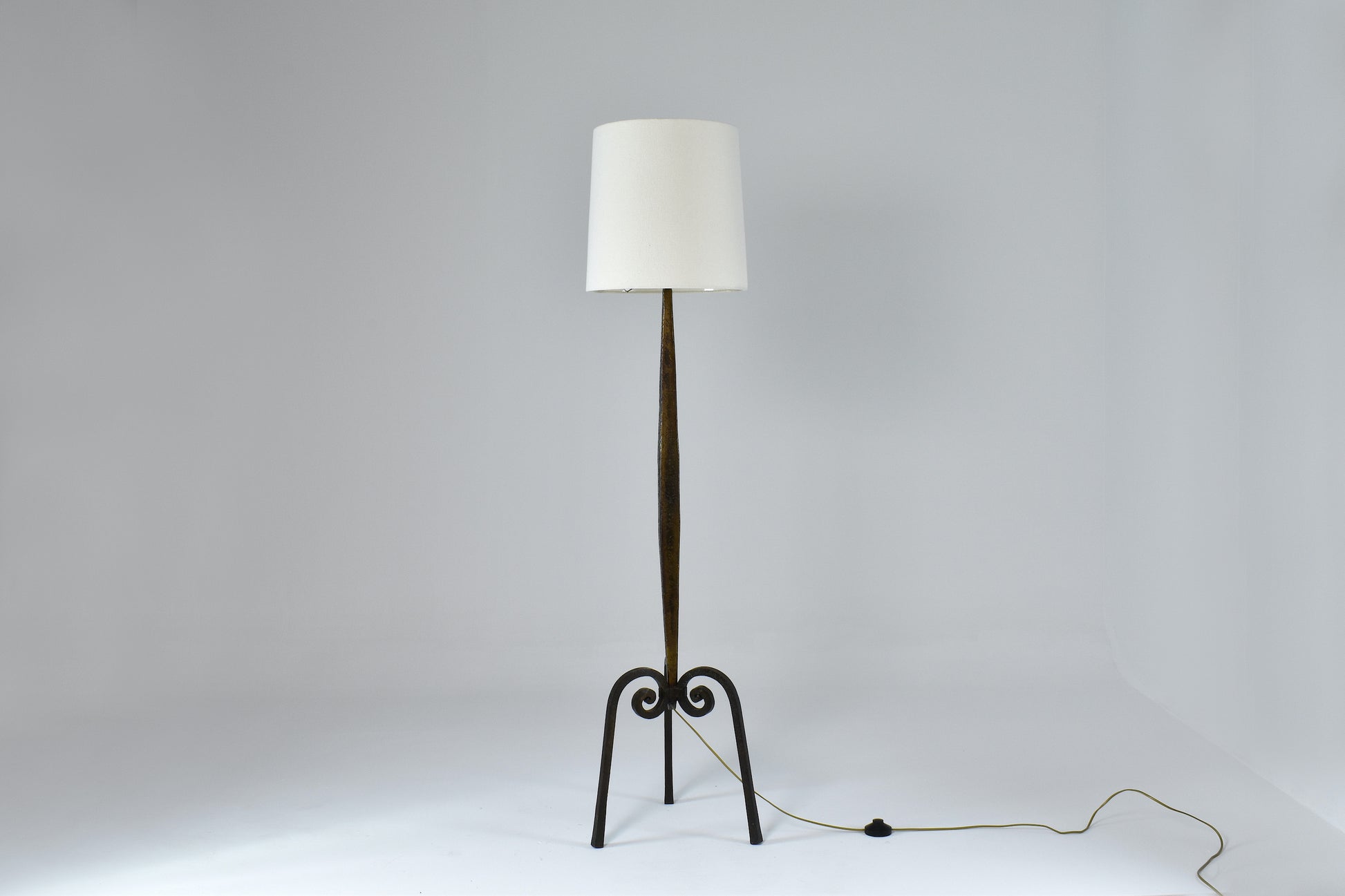 1940's French Wrought Iron Floor Lamp - Spirit Gallery