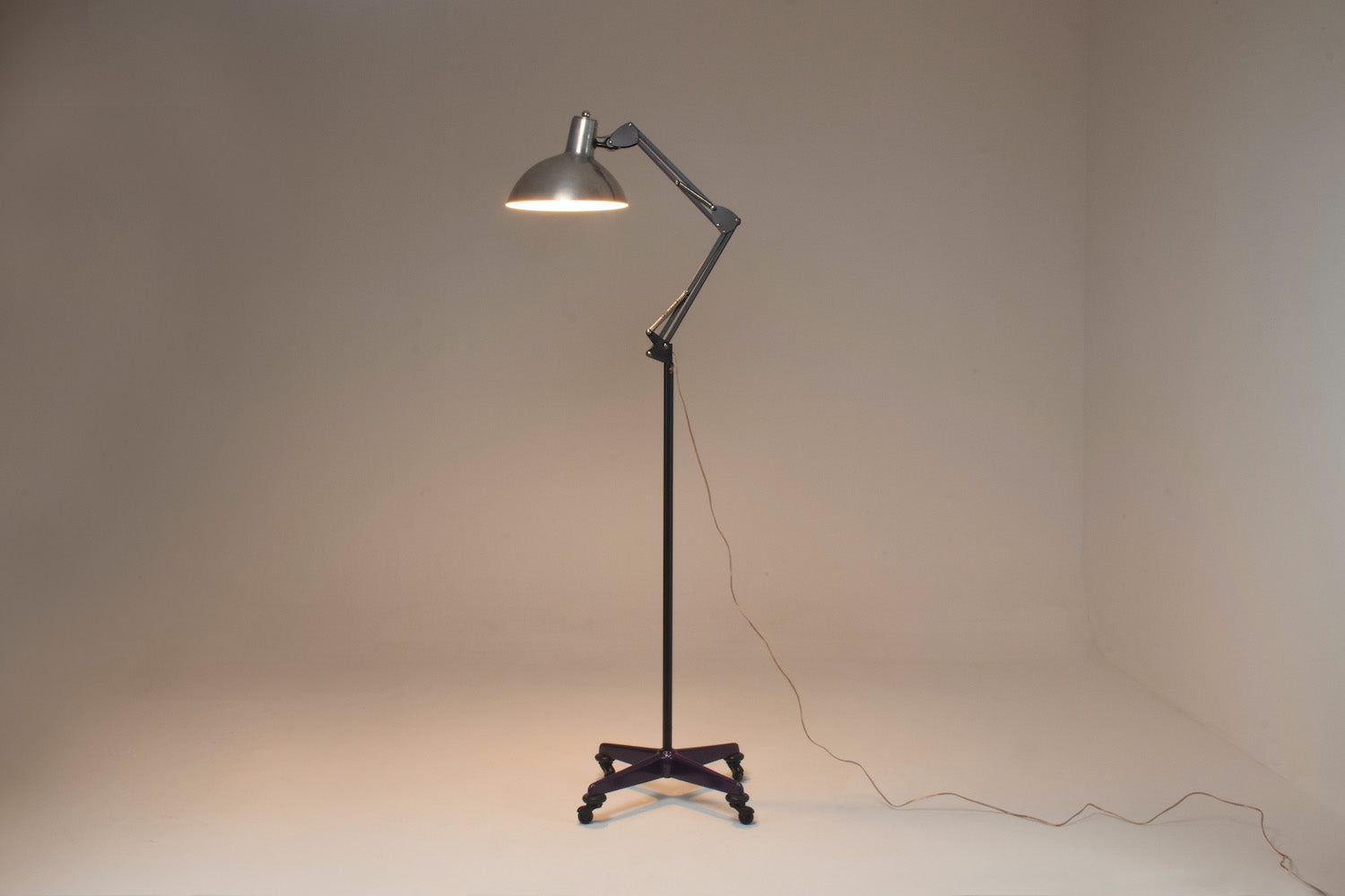 1950's French Doctor's Steel Articulating Floor Lamp - Spirit Gallery